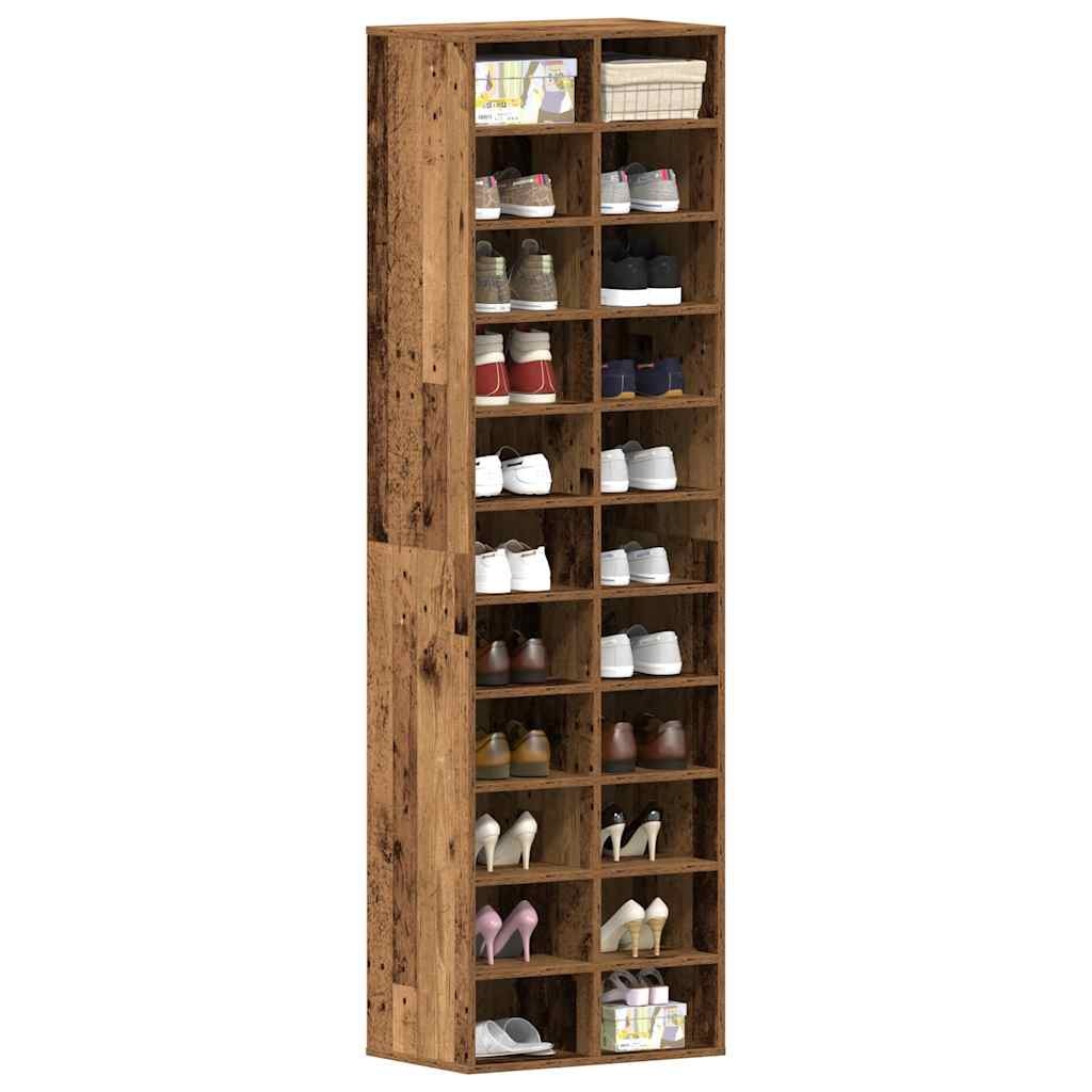 VidaXL Schoenenkast 54x34x183 cm spaanplaat oud hout