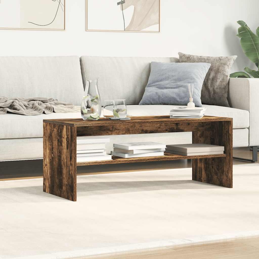 VidaXL Tv-meubel 100x40x40 cm bewerkt hout gerookt eikenkleurig