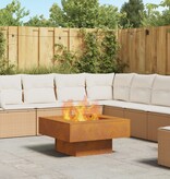 VidaXL Vuurkorf Vierkant 80x80x40 cm Verweerd Staal