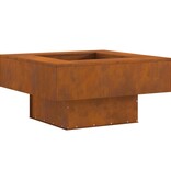 VidaXL Vuurkorf Vierkant 80x80x40 cm Verweerd Staal