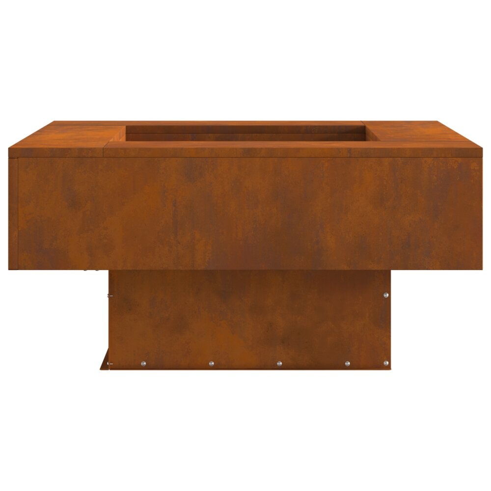 VidaXL Vuurkorf Vierkant 80x80x40 cm Verweerd Staal