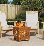 VidaXL Vuurkorf vierkant 40x40x40 cm cortenstaal