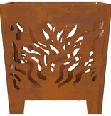 VidaXL Vuurkorf vierkant 40x40x40 cm cortenstaal