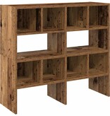 VidaXL Schoenenrekken 2 st stapelbaar 89,5x30x40 cm oud houtkleurig