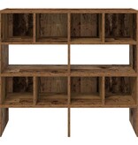 VidaXL Schoenenrekken 2 st stapelbaar 89,5x30x40 cm oud houtkleurig