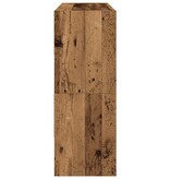 VidaXL Schoenenrekken 2 st stapelbaar 89,5x30x40 cm oud houtkleurig