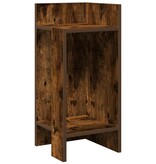 VidaXL Bijzettafels 2 st met plank 25,5x27x60 cm gerookt eikenkleurig