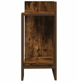 VidaXL Bijzettafels 2 st met plank 25,5x27x60 cm gerookt eikenkleurig