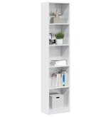 VidaXL Boekenkast 40x24x176 cm bewerkt hout hoogglans wit
