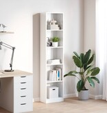 VidaXL Boekenkast 40x24x176 cm bewerkt hout hoogglans wit