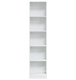 VidaXL Boekenkast 40x24x176 cm bewerkt hout hoogglans wit