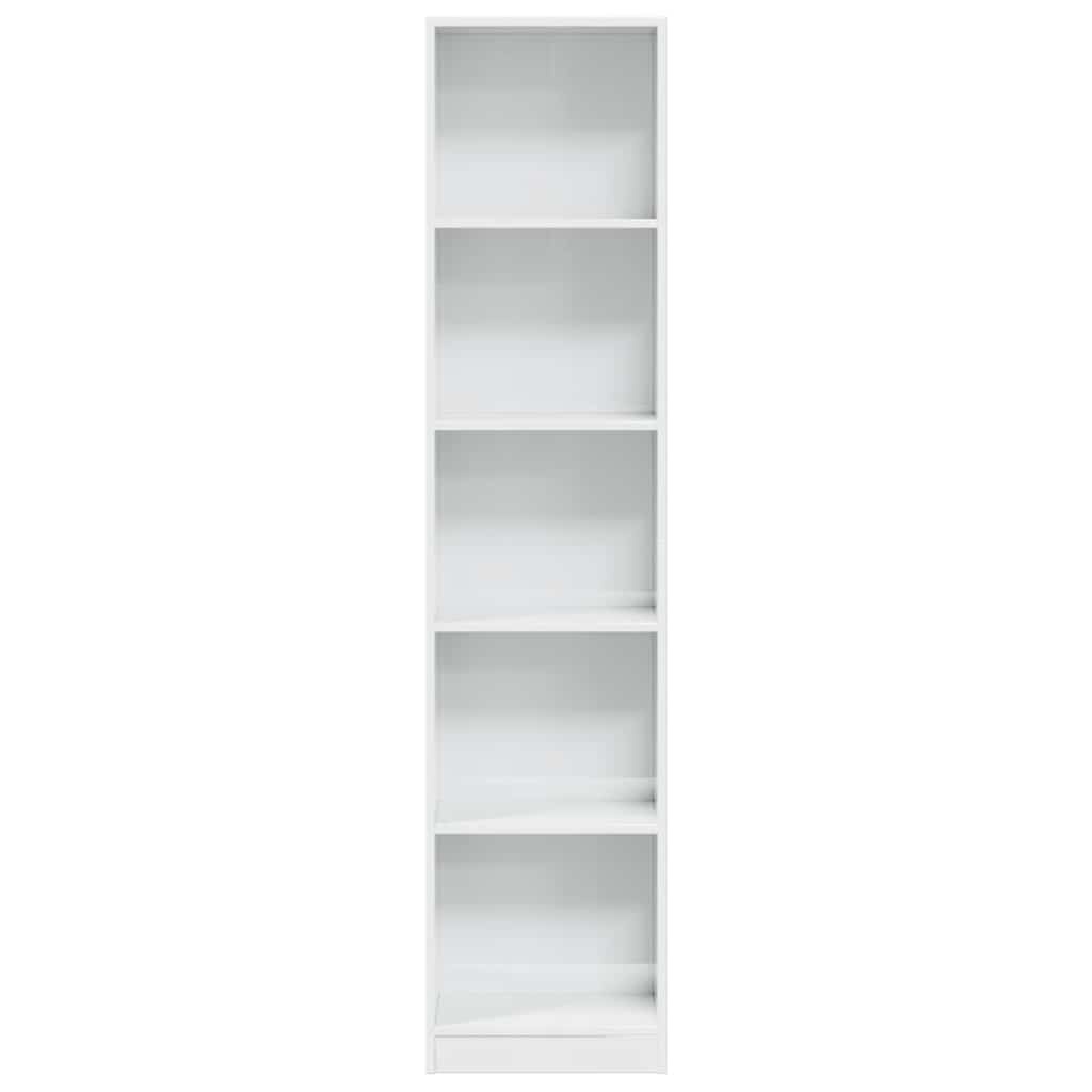 VidaXL Boekenkast 40x24x176 cm bewerkt hout hoogglans wit