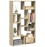VidaXL Boekenkast 72x20x120 cm bewerkt hout sonoma eikenkleurig
