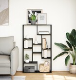 VidaXL Boekenkast 72x20x120 cm bewerkt hout zwart