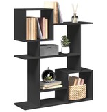 VidaXL Kamerscherm / boekenkast 92x29x112 cm bewerkt hout zwart