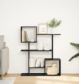 VidaXL Kamerscherm / boekenkast 92x29x112 cm bewerkt hout zwart