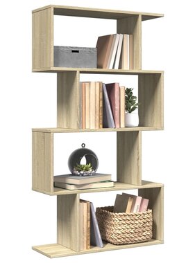 VidaXL Kamerscherm / boekenkast 4-laags 70x24x129 cm hout sonoma eiken