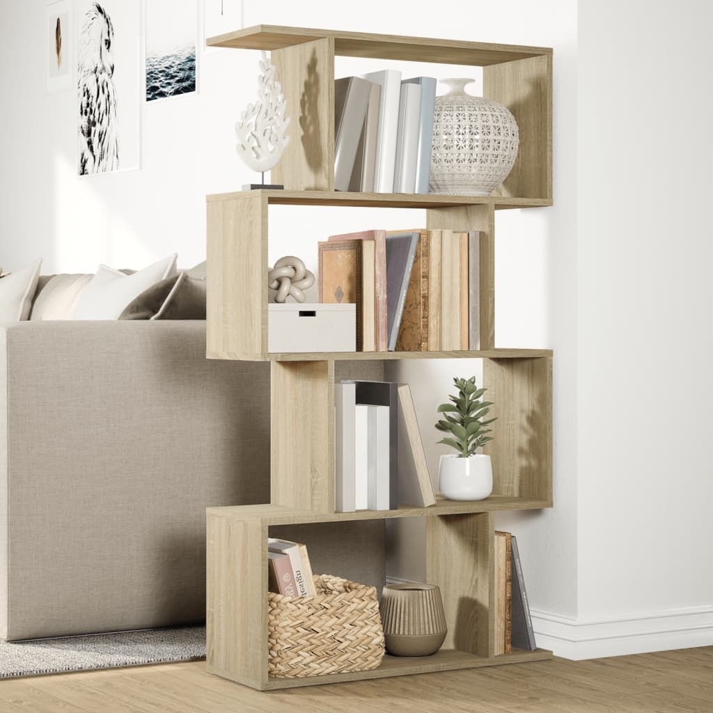 VidaXL Kamerscherm / boekenkast 4-laags 70x24x129 cm hout sonoma eiken