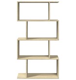 VidaXL Kamerscherm / boekenkast 4-laags 70x24x129 cm hout sonoma eiken
