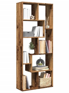 VidaXL Kamerscherm / boekenkast 67x25x161,5 cm hout oud houtkleur