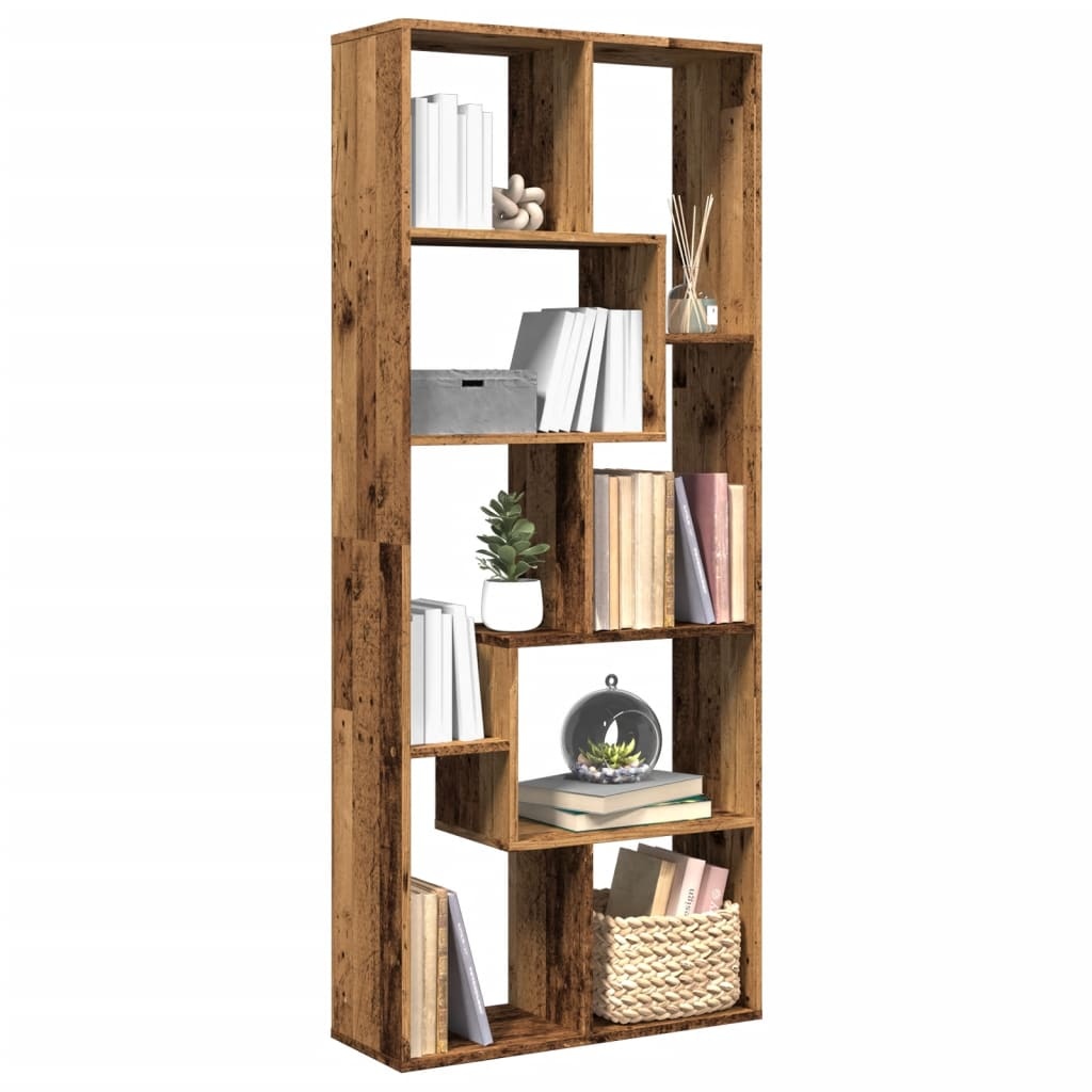 VidaXL Kamerscherm / boekenkast 67x25x161,5 cm hout oud houtkleur