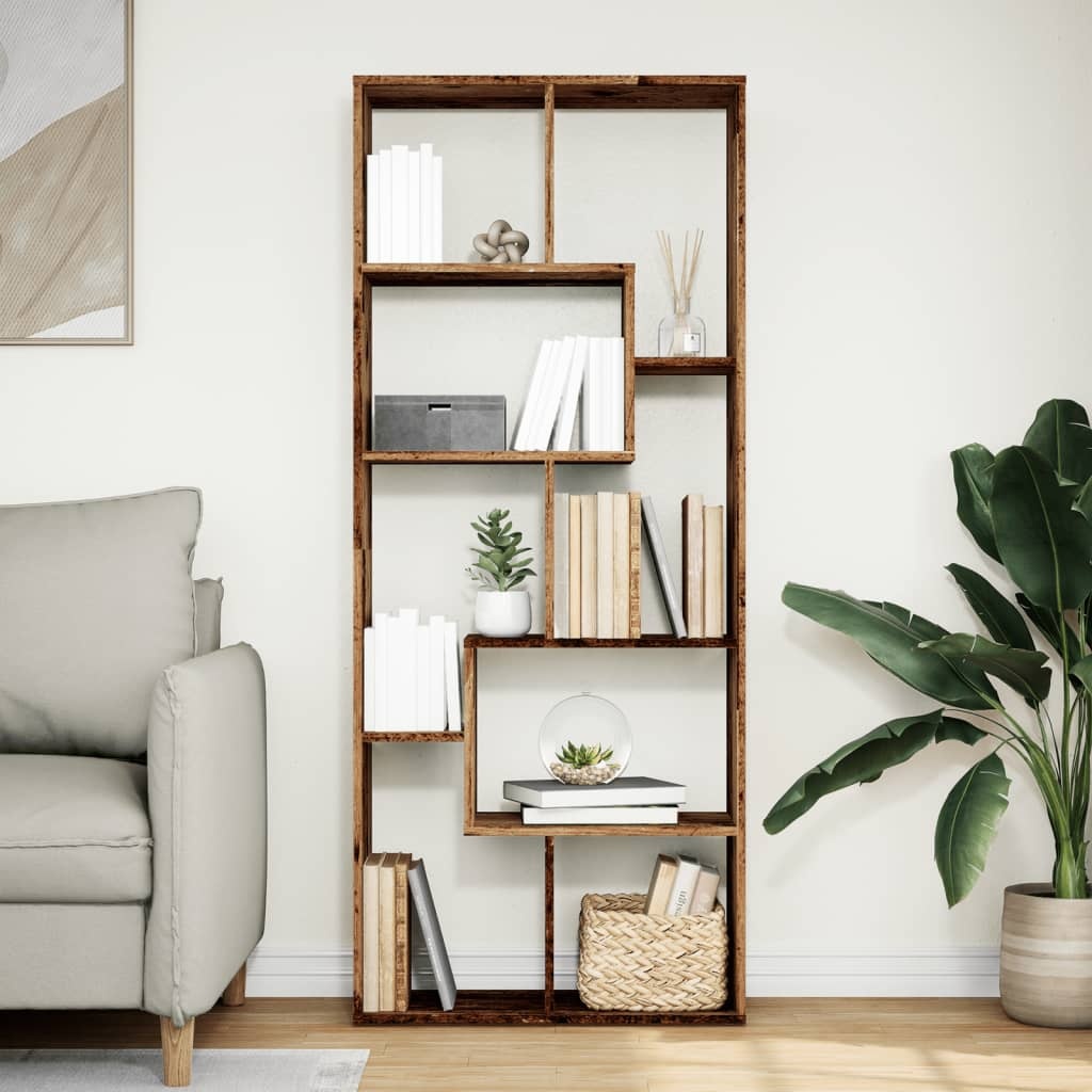 VidaXL Kamerscherm / boekenkast 67x25x161,5 cm hout oud houtkleur