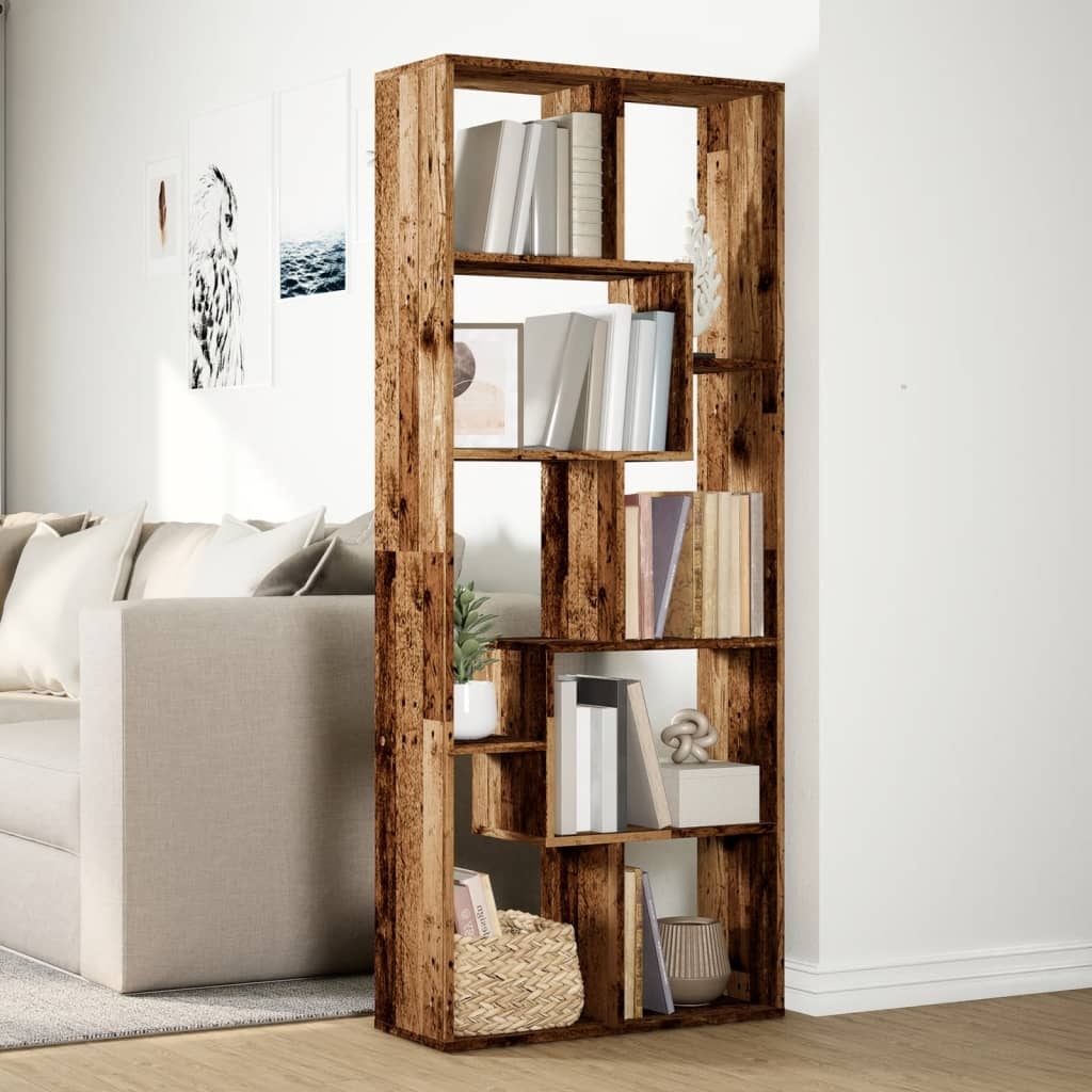 VidaXL Kamerscherm / boekenkast 67x25x161,5 cm hout oud houtkleur
