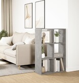 VidaXL Kamerscherm / boekenkast 69,5x29x103,5 cm hout betongrijs