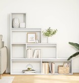 VidaXL Kamerscherm / boekenkast 4-laags 143,5x29x143,5 cm hout wit