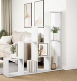 VidaXL Kamerscherm / boekenkast 4-laags 143,5x29x143,5 cm hout wit