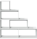 VidaXL Kamerscherm / boekenkast 4-laags 143,5x29x143,5 cm hout wit