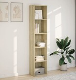 VidaXL Boekenkast 40x30x189 cm bewerkt hout sonoma eikenkleurig