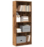 VidaXL Boekenkast 60x24x143 cm bewerkt hout oud houtkleurig