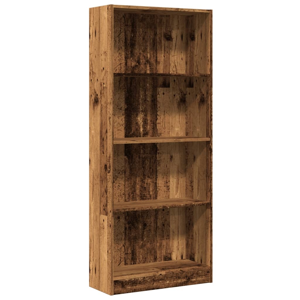 VidaXL Boekenkast 60x24x143 cm bewerkt hout oud houtkleurig