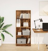 VidaXL Boekenkast 60x24x143 cm bewerkt hout oud houtkleurig