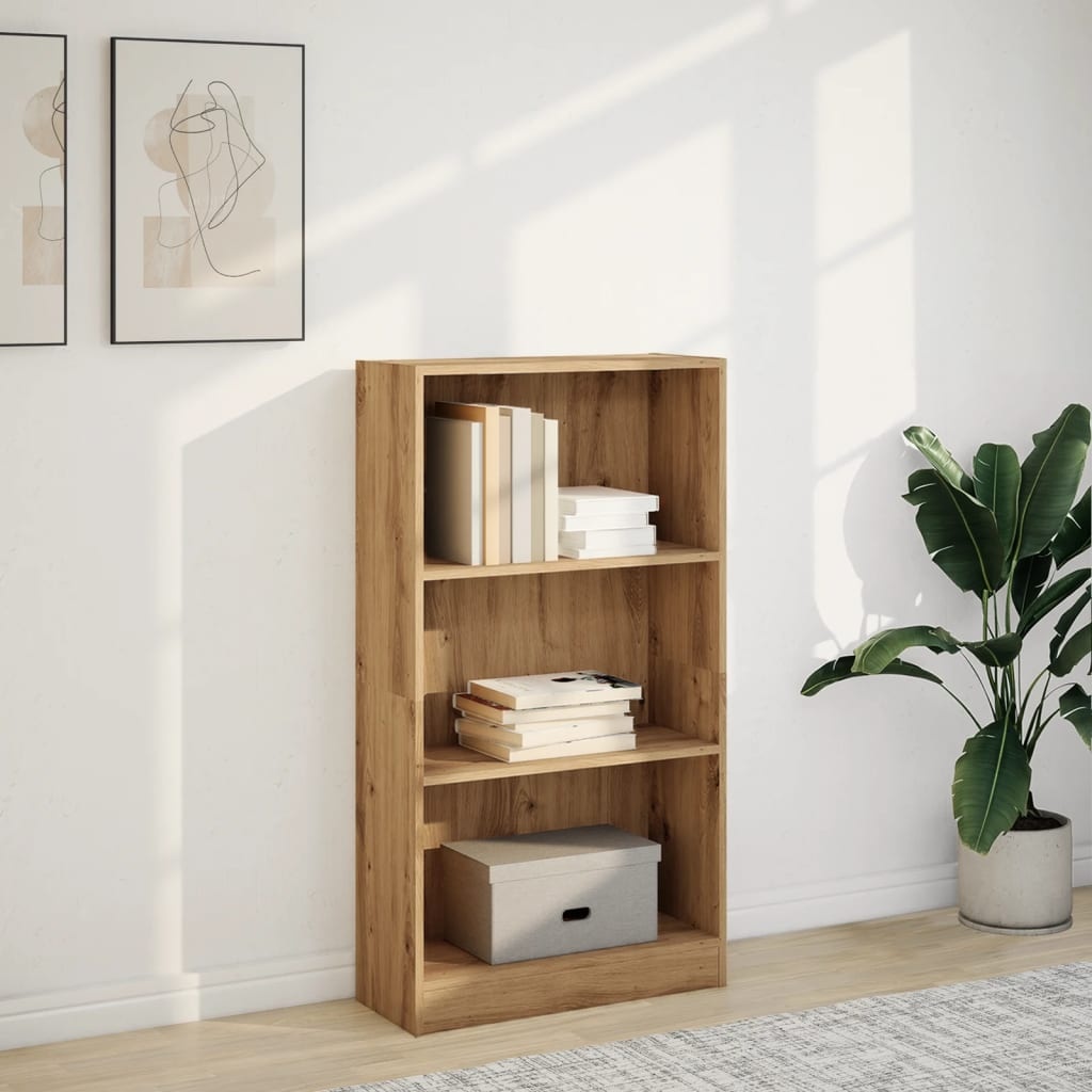 VidaXL Boekenkast 60x24x109 cm bewerkt hout artisanaal eikenkleurig
