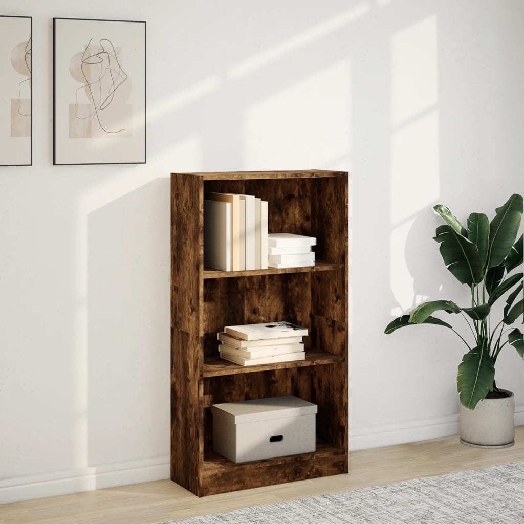 VidaXL Boekenkast 60x24x109 cm bewerkt hout gerookt eikenkleurig