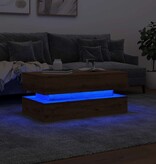 VidaXL Salontafel met LED-verlichting 90x50x40cm artisanaal eikenkleur