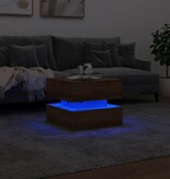 VidaXL Salontafel met LED-verlichting 50x50x40cm artisanaal eikenkleur