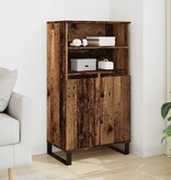 VidaXL Hoge kast 60x36x110 cm bewerkt hout oud houtkleurig