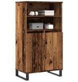 VidaXL Hoge kast 60x36x110 cm bewerkt hout oud houtkleurig