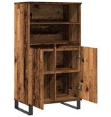 VidaXL Hoge kast 60x36x110 cm bewerkt hout oud houtkleurig