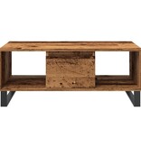 VidaXL Salontafel 90x50x36,5 cm bewerkt hout oud houtkleurig