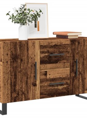 VidaXL Dressoir 100x36x60 cm bewerkt hout oud houtkleurig