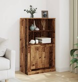 VidaXL Hoge kast 60x35,5x103,5 cm bewerkt hout oud houtkleurig