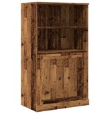 VidaXL Hoge kast 60x35,5x103,5 cm bewerkt hout oud houtkleurig