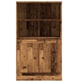 VidaXL Hoge kast 60x35,5x103,5 cm bewerkt hout oud houtkleurig