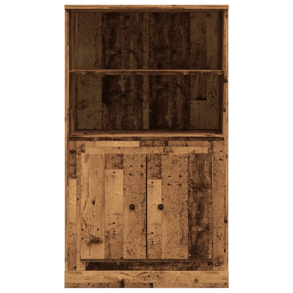 VidaXL Hoge kast 60x35,5x103,5 cm bewerkt hout oud houtkleurig