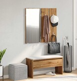 VidaXL Halmeubelset bewerkt hout artisanaal eikenkleur