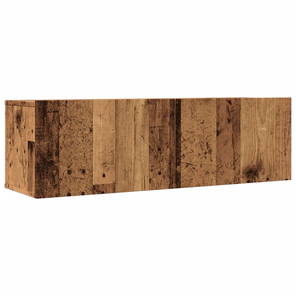VidaXL Tv-meubels 2 st wandgemonteerd 100x30x30 cm oud houtkleurig